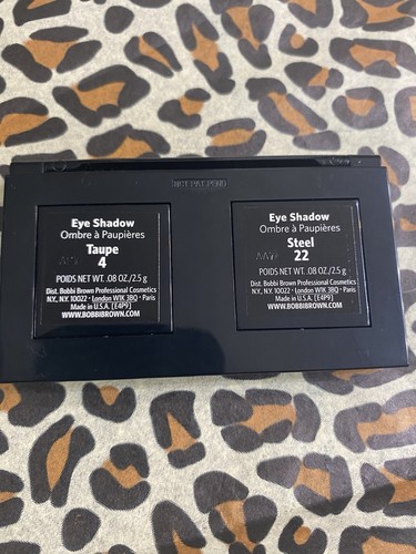 Bobbi Brown Eye Shadow Duo Palette TAUPE 4 & STEEL 22 Authentic Rare NIB - Picture 6 of 6