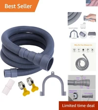 10ft Washing Machine Drain Hose Extension Kit - Universal for Washer, Dishwas...