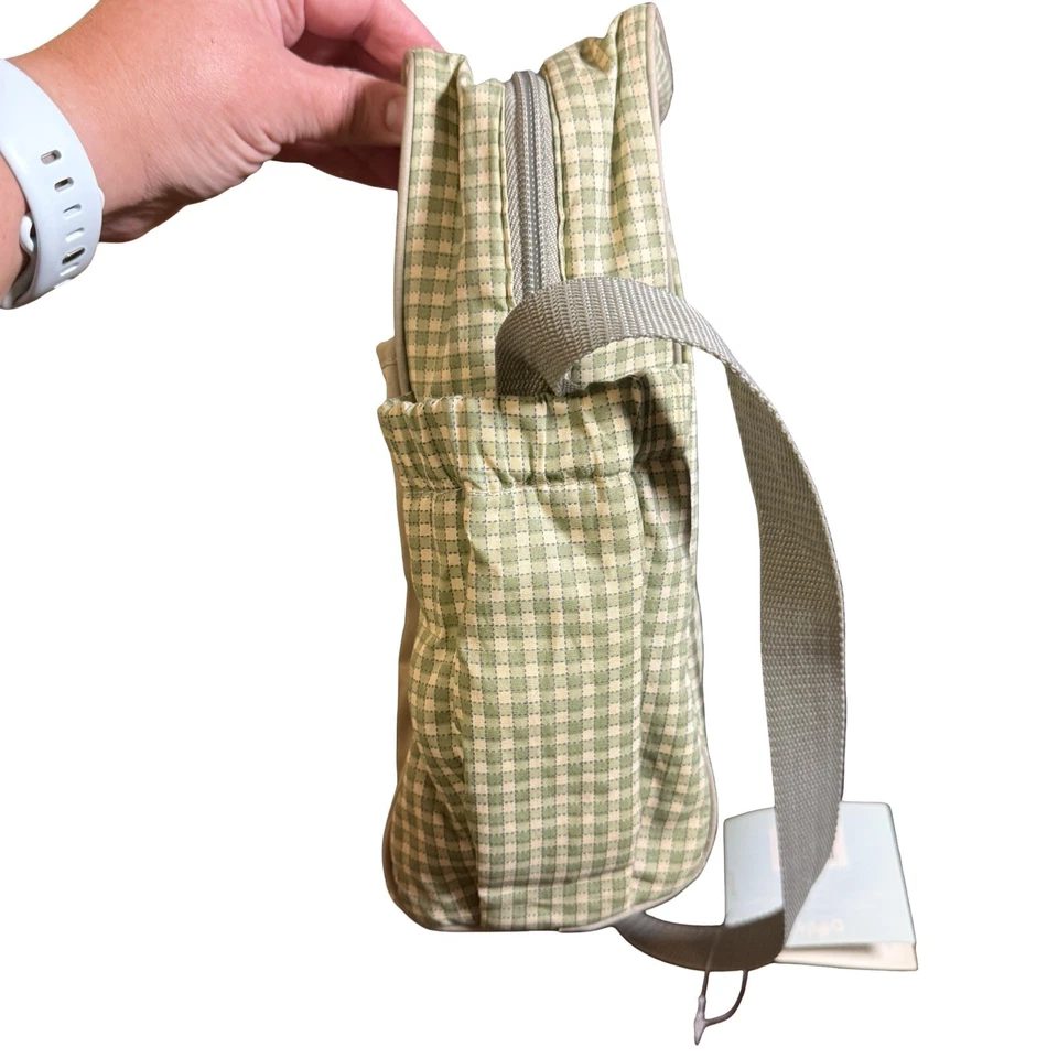 Bolsa de Fraldas Disney Baby Winnie the Pooh Verde Gingham Nova Com Etiqueta Leitão Vintage Eeyore - Imagem 3 de 4