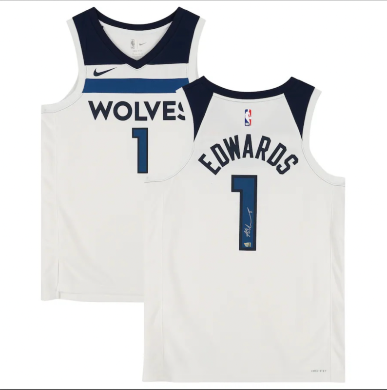 Anthony Edwards Autographed Timberwolves Nike Association