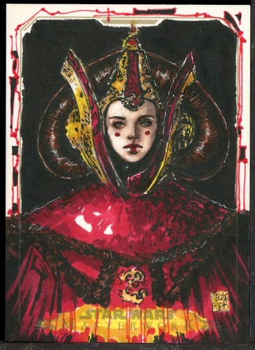 Topps Star Wars Masterwork Queen Padme Amidala Sketch Card Artist AUTO 5/5