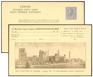CANADA ½¢ PSC HORLICKS MALTED MILK MONTREAL P31