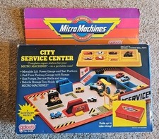Micromachines City Service Center Playset Open Box Everything Inside looks new