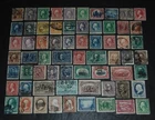 OLD  COLLECTION US STAMP LOT  ACCUMULATION VINTAGE USED 65 DIFFERENT STAMPS