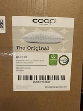 Coop Home Goods Original Pillow, Cross Cut Memory Foam, Queen Size