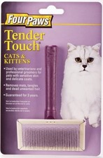Four Paws Tender Touch Slicker Wire Brush for Cats Purple