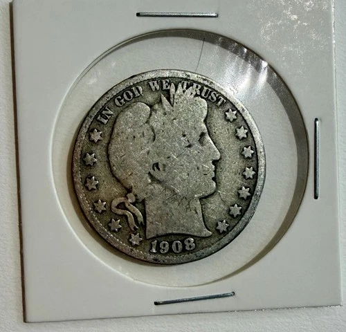 1908-D Barber Half Dollar Very Nice Coin