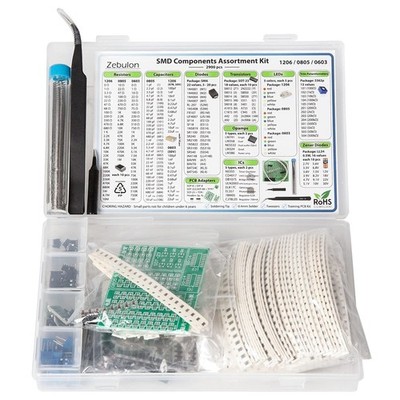 Comprehensive SMD Kit with Resistors, Capacitors