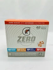 Gatorade G Zero Sugar Powder Packets with Electrolytes Variety Pack (Pack of 40)