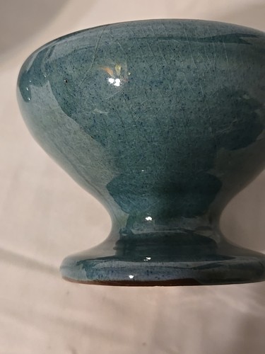 5 Antique Schofield Penrith Pottery Teal Small Bowls Made In Penrith England - Picture 14 of 24