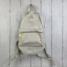 Herschel Nova Mini Zaino Borsa Tela Beige Crema Oro Ferramenta USATO