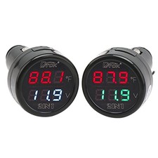 Car Thermometer, 2pcs Digital Voltage 10-170 Deg F Temperature Standard 2PCS