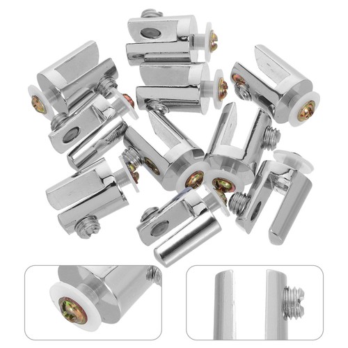 10 Pcs Shower Glass Panel Clips Zinc Alloy Mirror Mounting Hardware - Picture 7 of 20