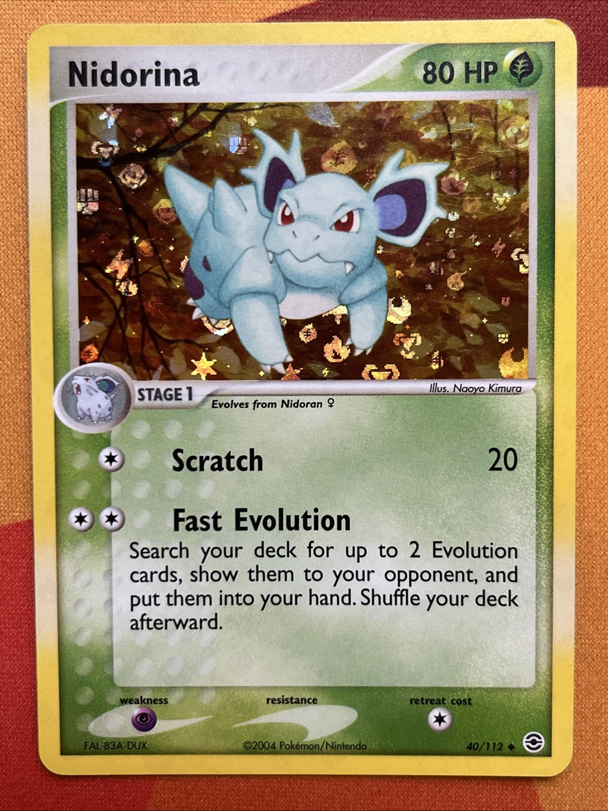 Pokemon Card - Nidorina - Reverse Holo - UC (40/112) ex FireRed LeafGreen NM