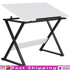 Adjustable Drawing Board W/ Split Top Steel Frame Art Table Drafting Desk New