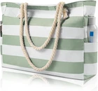 Extra Large Canvas Tote Shoulder Beach Pool Bag With Pockets Zipper Shopping