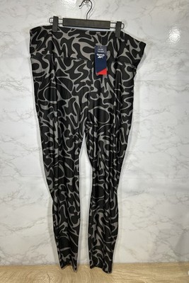 Reebok Patterned High-Rise Workout Ready Plus Size Women's Leggings Sz 3X