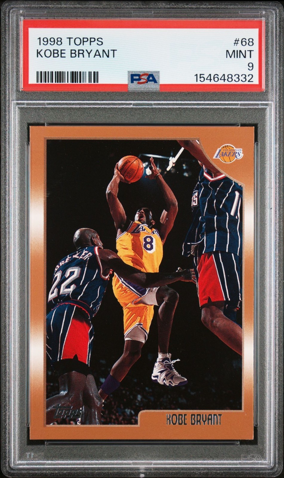 1998 Topps Basketball Kobe Bryant Los Angeles Lakers #68 PSA 9 MT #154648332