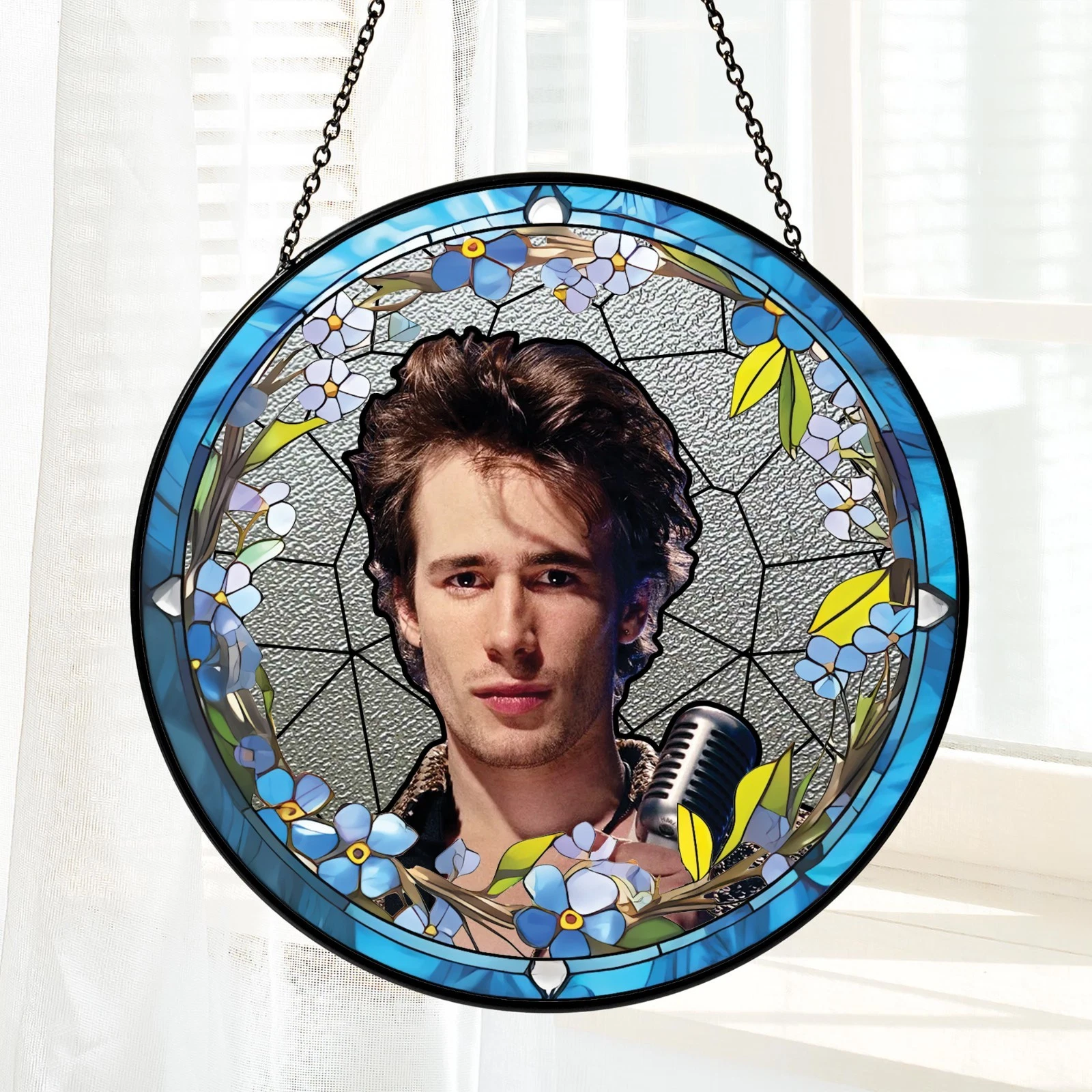 Jeff Buckley Stallion Stained Glass Suncatcher for Home Window Decoration
