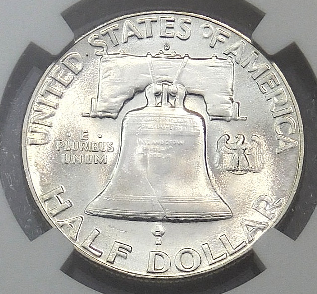 1948 D Franklin Half Dollar NGC MS63FBL Frosty Just Graded New Holder #S155A