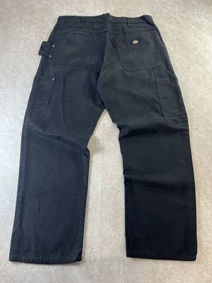 Dickies Carpenter Hose Herren 34x30 schwarz Duck Canvas Workwear Relaxed Fit DU339
