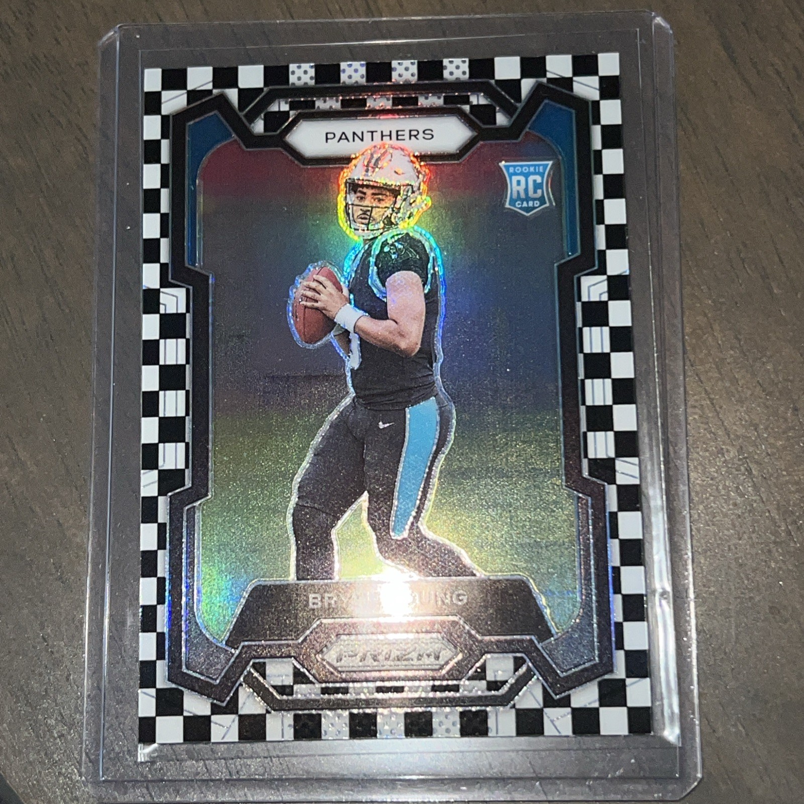 2023 Panini Prizm Bryce Young #311 Black & White Checker Prizm Rookie (RC)