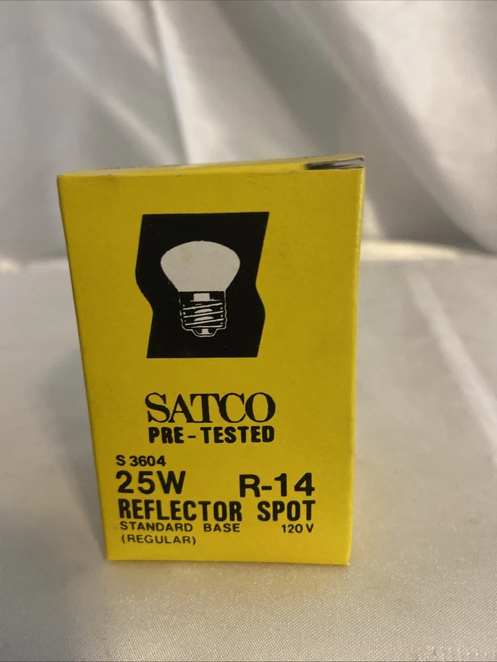Satco S3604 25W R-14 Standard Base Reflector Spot Light Bulb NOS - Image 2 of 3