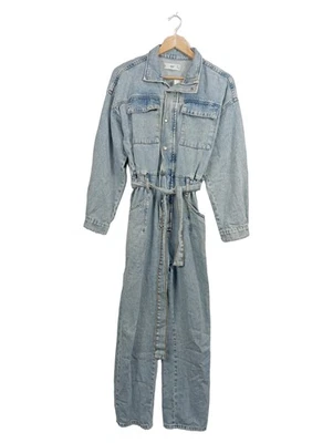 MANGO Combinaison Femme Jean Bleu Ceinture Casual (EU 36, INT S) - Photo 1/3