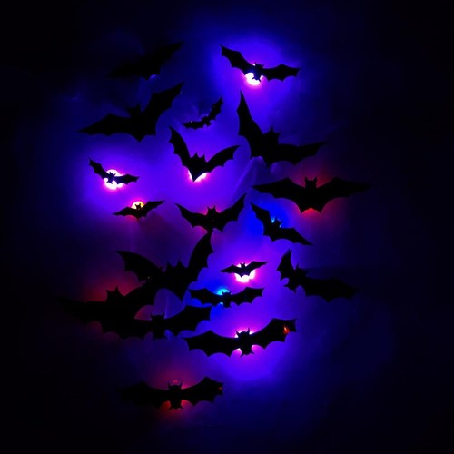 Halloween Party Supplies, Hallween Decorations Bats Wall Decor, 48PCS Realist...