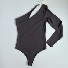 ABERCROMBIE  FITCH asymmetrical one-shoulder seamless fabric bodysuit small NWT