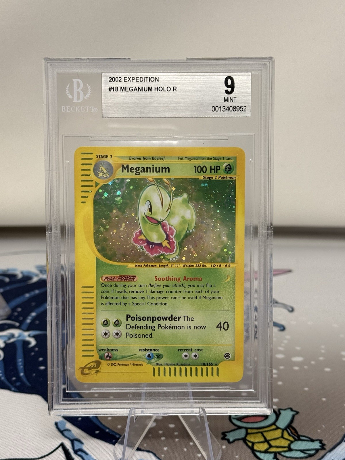 Pokémon Tcg Meganium 2002 Expedition E Reader BGS 9 #18 HOLO