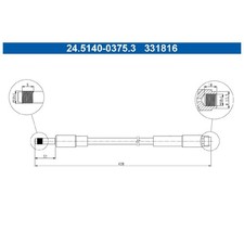 2x Bremsschlauch hinten für Mercedes CLA C117 X117 GLA-Klasse X156 | 24143325