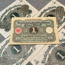 One (1) Choice Fine 1920 German 1 Mark, Collectable Antique Guaranteed Authentic