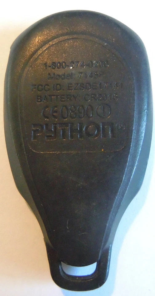 keyless remote fob FCC ID EZSDEI7141 Python alarm control transmitter 1 button - Image 4 of 4