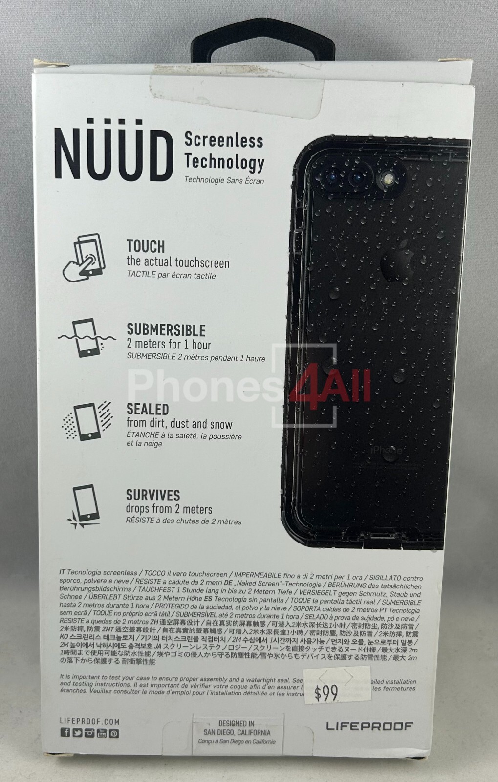 LifeProof Nuud Waterproof Case for iPhone 7 Plus Black for sale online ...