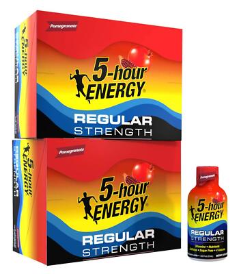 5-hour ENERGY Shot, Regular Strength Pomegranate, 1.93 Ounce, 24 Count