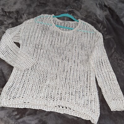 Schöne Damen Strickjacke Pullover von Comma Gr. 40 in Natur