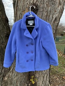 ll bean fleece peacoat