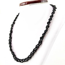 148.50 Cts Natural Untreated Round Shape Spinel Faceted Beads Necklace RS 