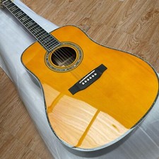 Yellow Solid Spruce Top 41 Inch Acoustic Guitar Rosewood Body Ebony Fingerboard