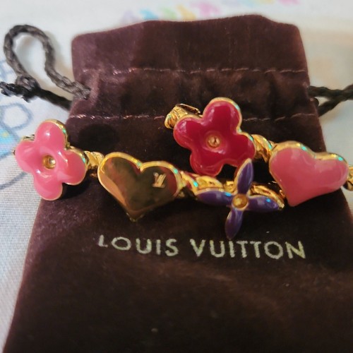 Rare Authentic LOUIS VUITTON Sweet Monogram Hair Clips Pair of Barrettes Mint - Picture 2 of 8
