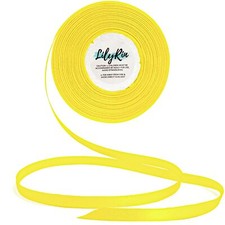Yellow Ribbon 1/4 Inches 36 Yards Satin Roll Perfect for Scrapbooking Art Wed...
