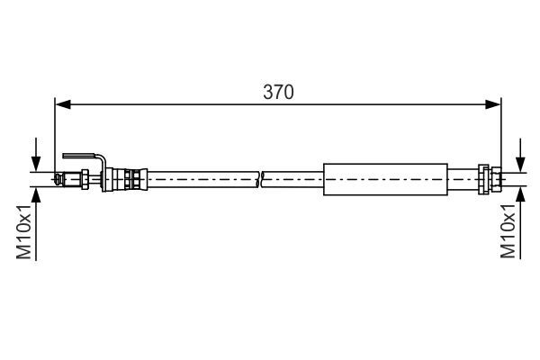 Bosch 1987481487 Bremsschlauch 360 Mm FüR Ford Transit Tourneo 2.2D-3.2D-image