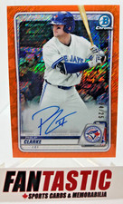 Philip Clarke Auto ORANGE Shimmer /25 2020 Bowman CPA-PC Blue Jays Prospect