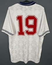 GASCOIGNE #19 MEN ENGLAND NATIONAL 1990/1992 SOCCER FOOTBALL SHIRT JERSEY SIZE M