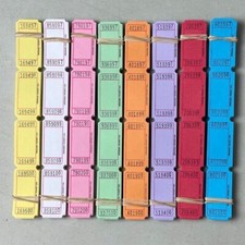 500 Blank Single Stub Tickets Fun Fair Carnival Raffle 1/4 Roll Folded Flat