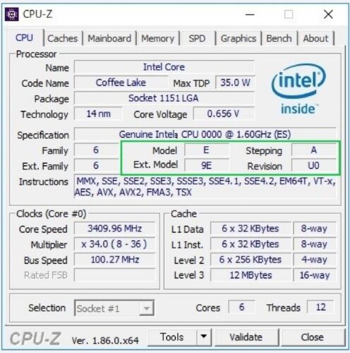 Intel Core i7-8700T ES QN8J 6C 1.6GHz-3.4GHz LGA1151 35W Low-Powered i7-8700K - Bild 1 von 4