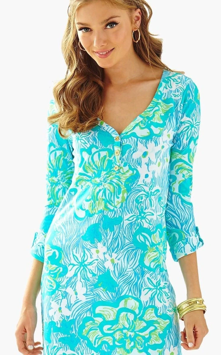 Lilly Pulitzer Palmetto Dress in Green Print XXS Bin E