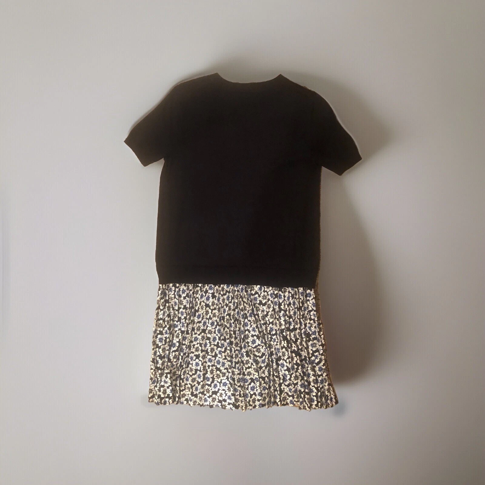 Abito gonna floreale Kate Spade Hollyhock fiocco a pieghe taglia S