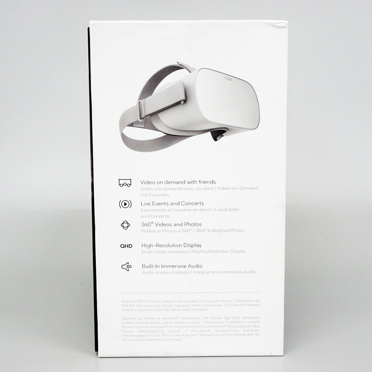 新品未使用  Go 32 GB Standalone VR Meta Oculus Go 32GB METAL STAND Grey Standalone VR Headset